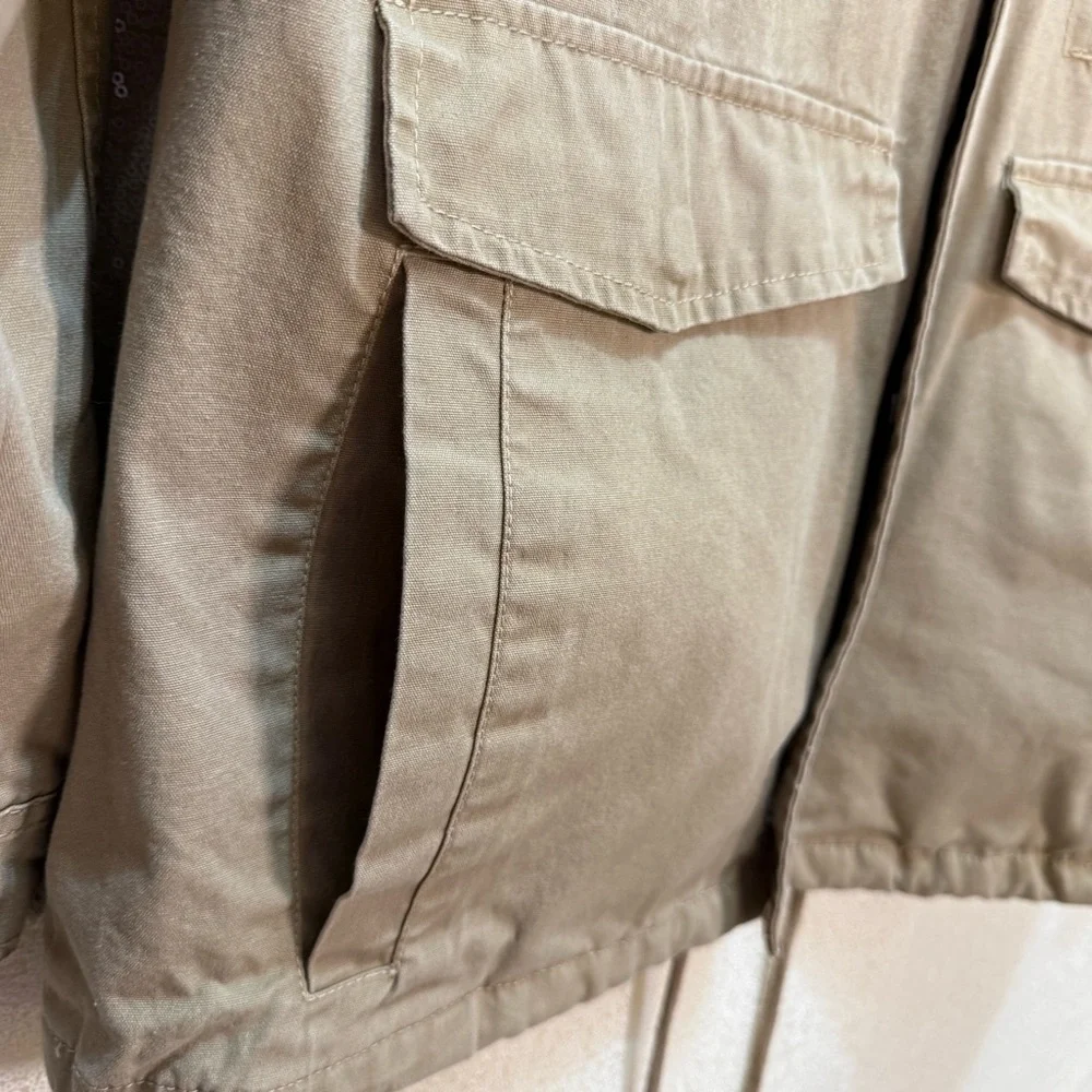 Cotton On Utility Supply Co Hooded Field Jacket  Medium Khaki Military Parka
